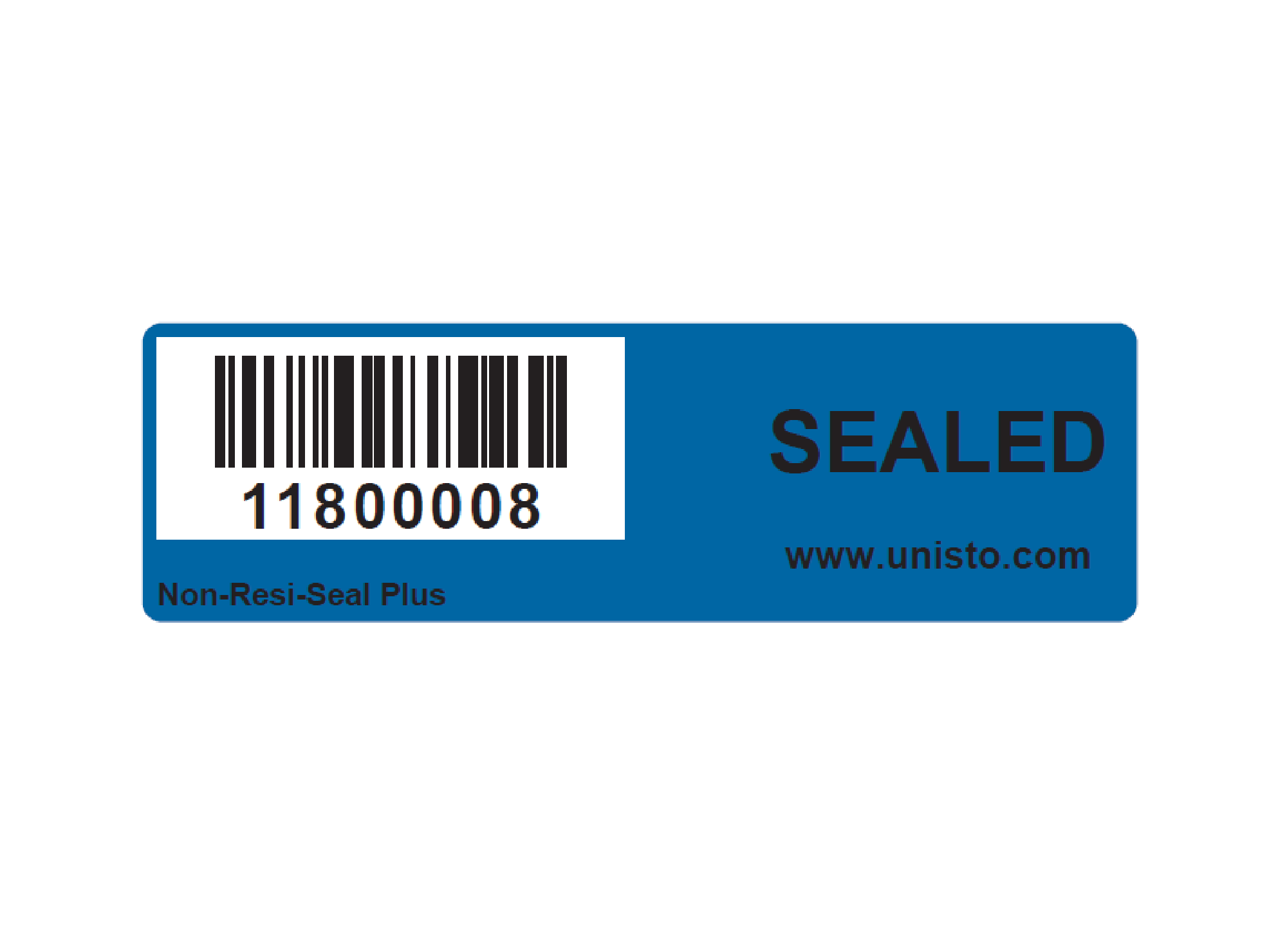 Etichetta di sicurezza Unisto Non Resi Seal Plus blu